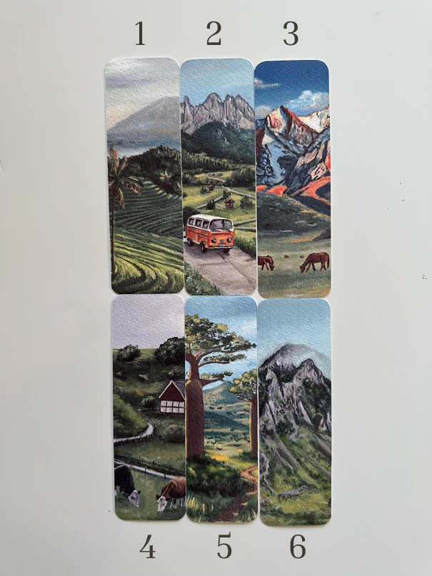 Hills and Mountains #oiltober Bookmarks