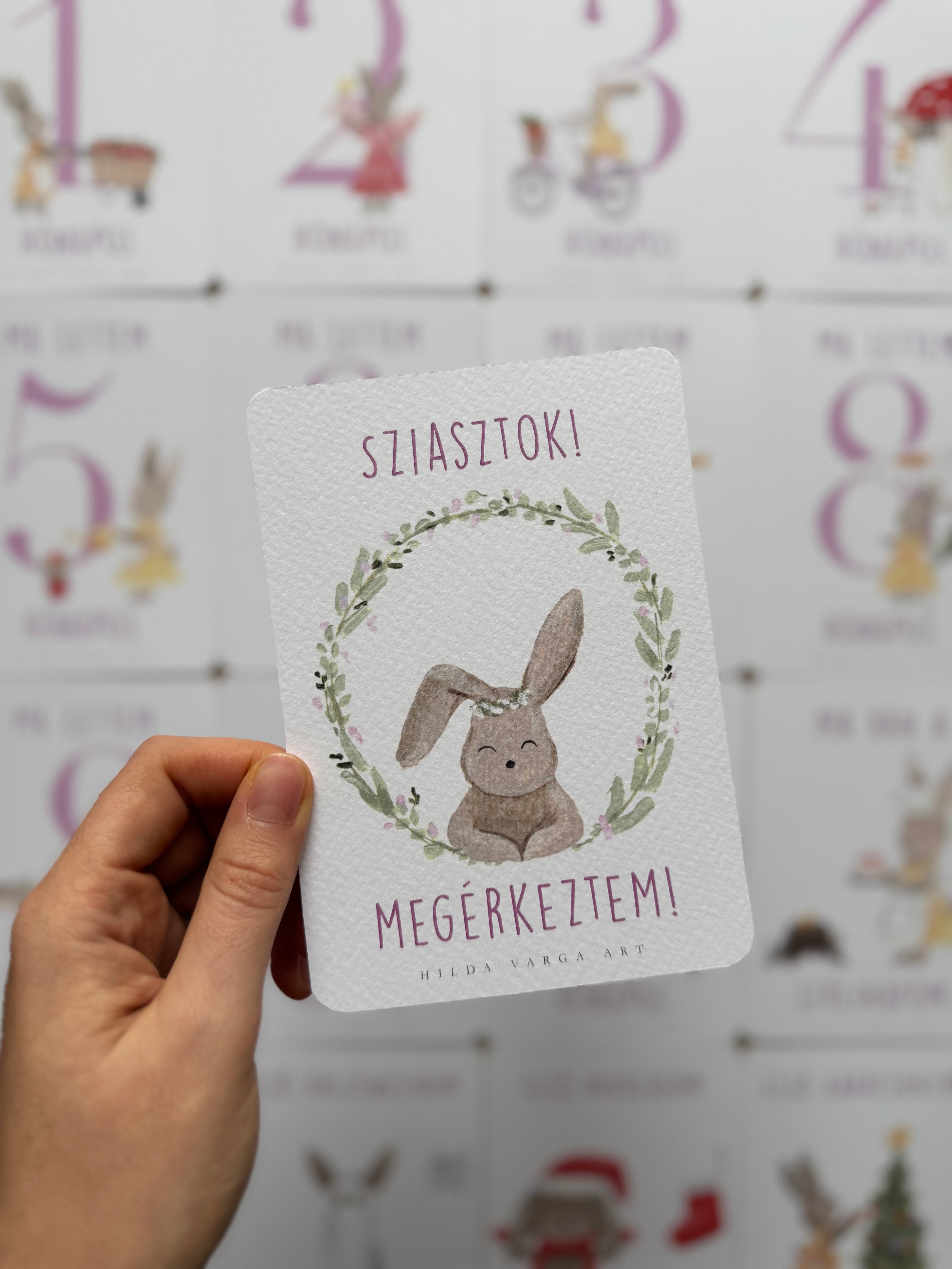 Pink Milestone Cards with Ms. Bunny (20 cards)