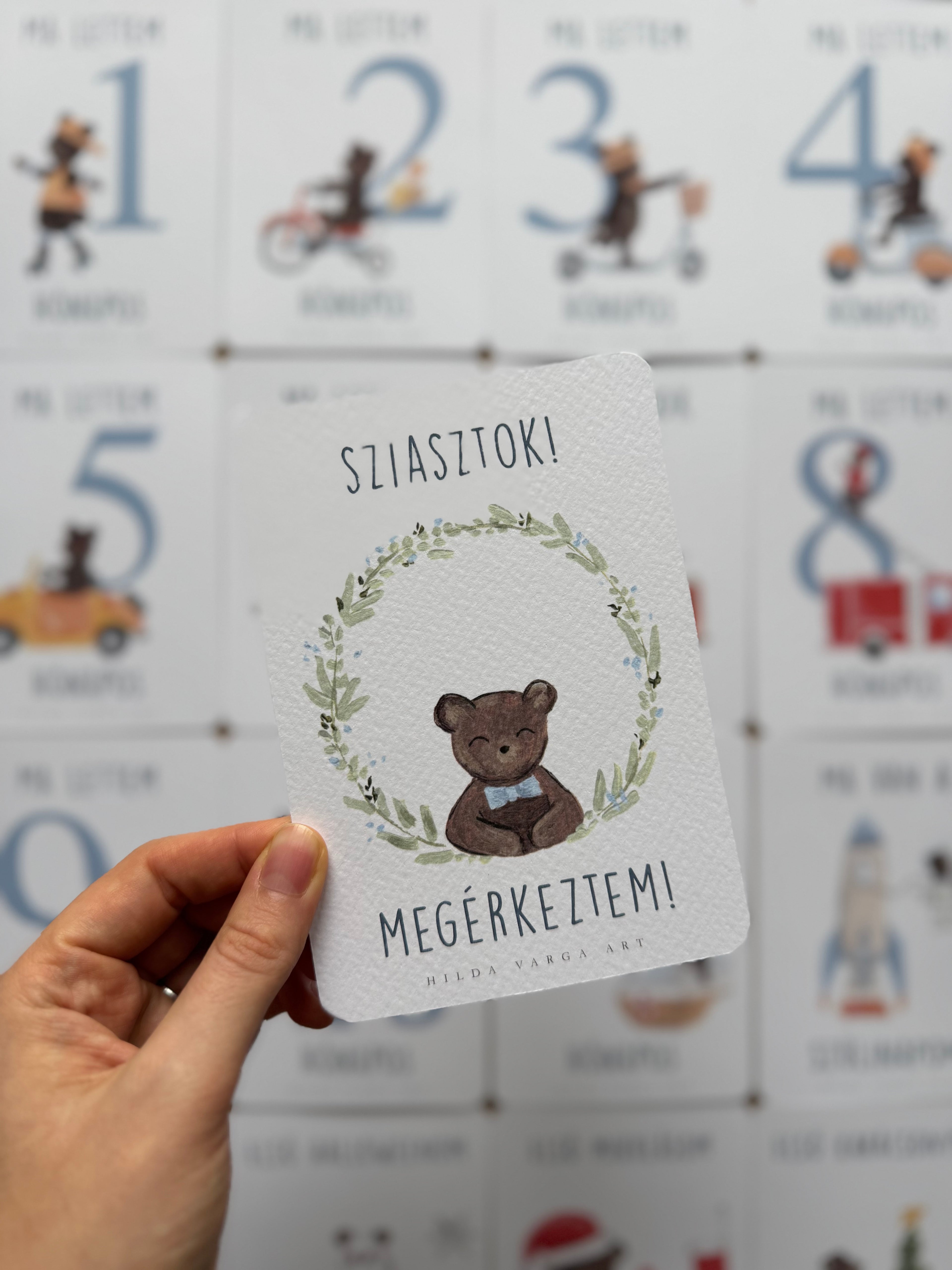 Blue Milestone Cards with Mr. Bear (20 cards)