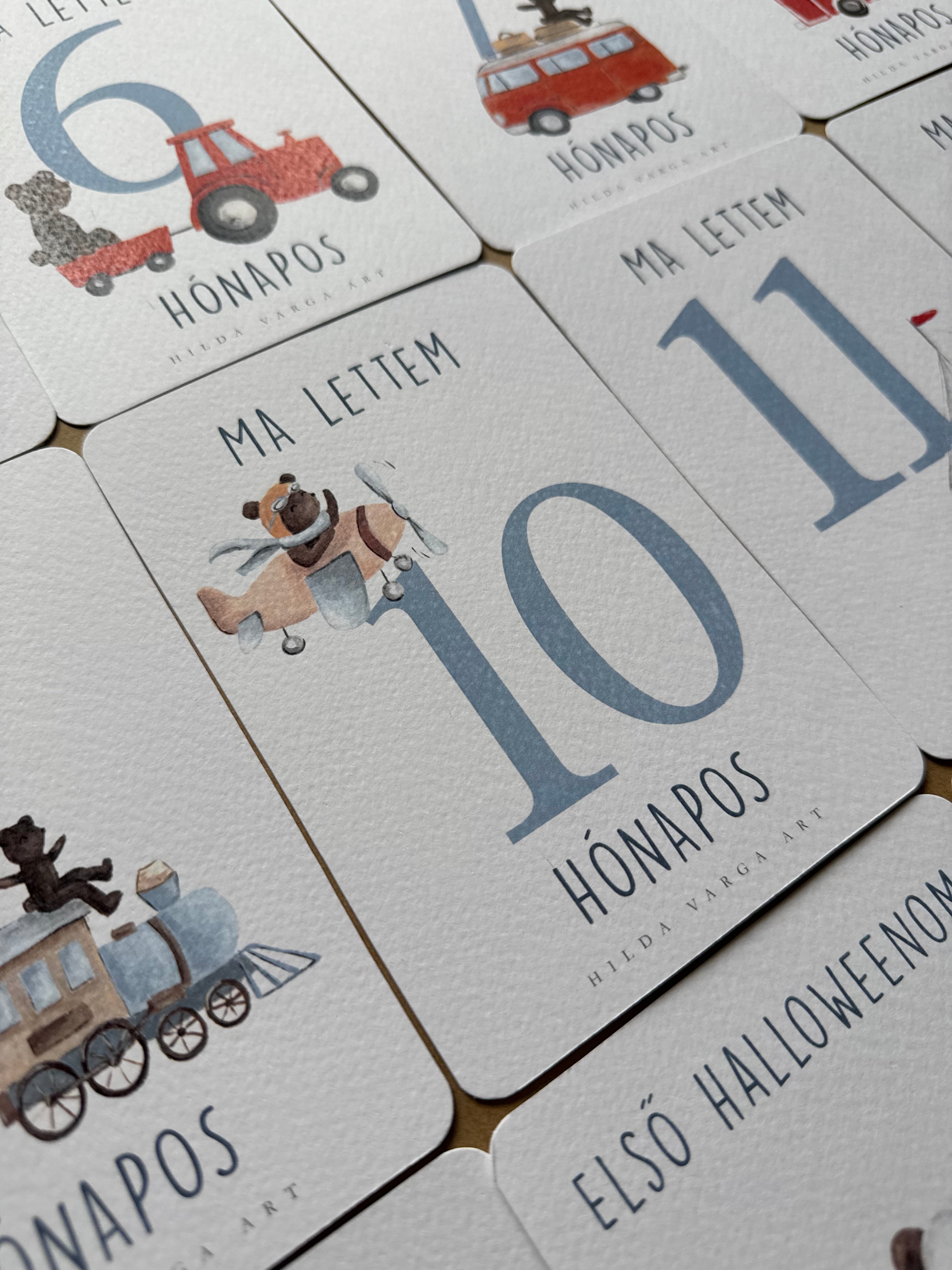 Blue Milestone Cards with Mr. Bear (20 cards)
