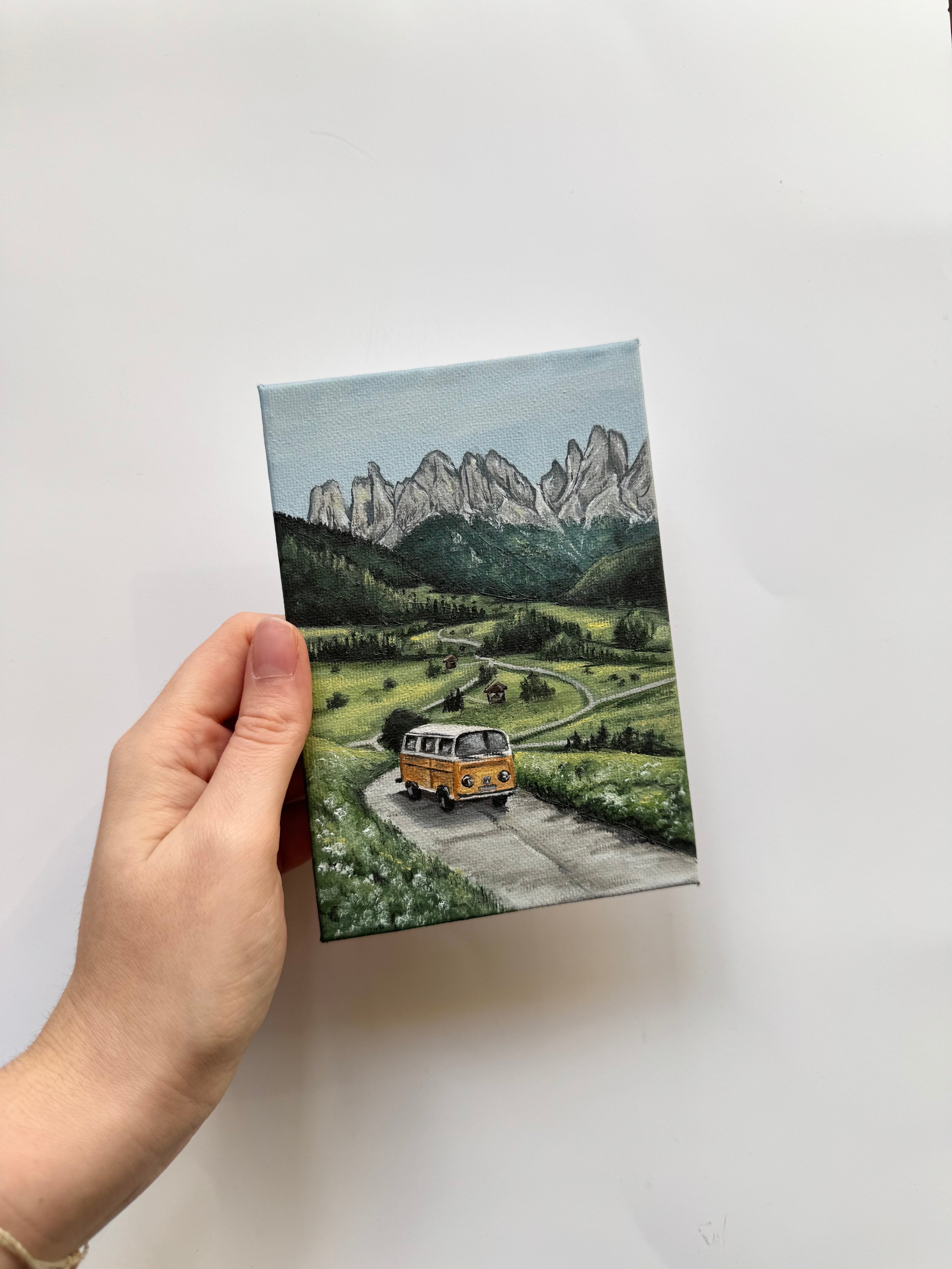 Dolomites, Italy #oiltober Day 23 - 10x15 cm