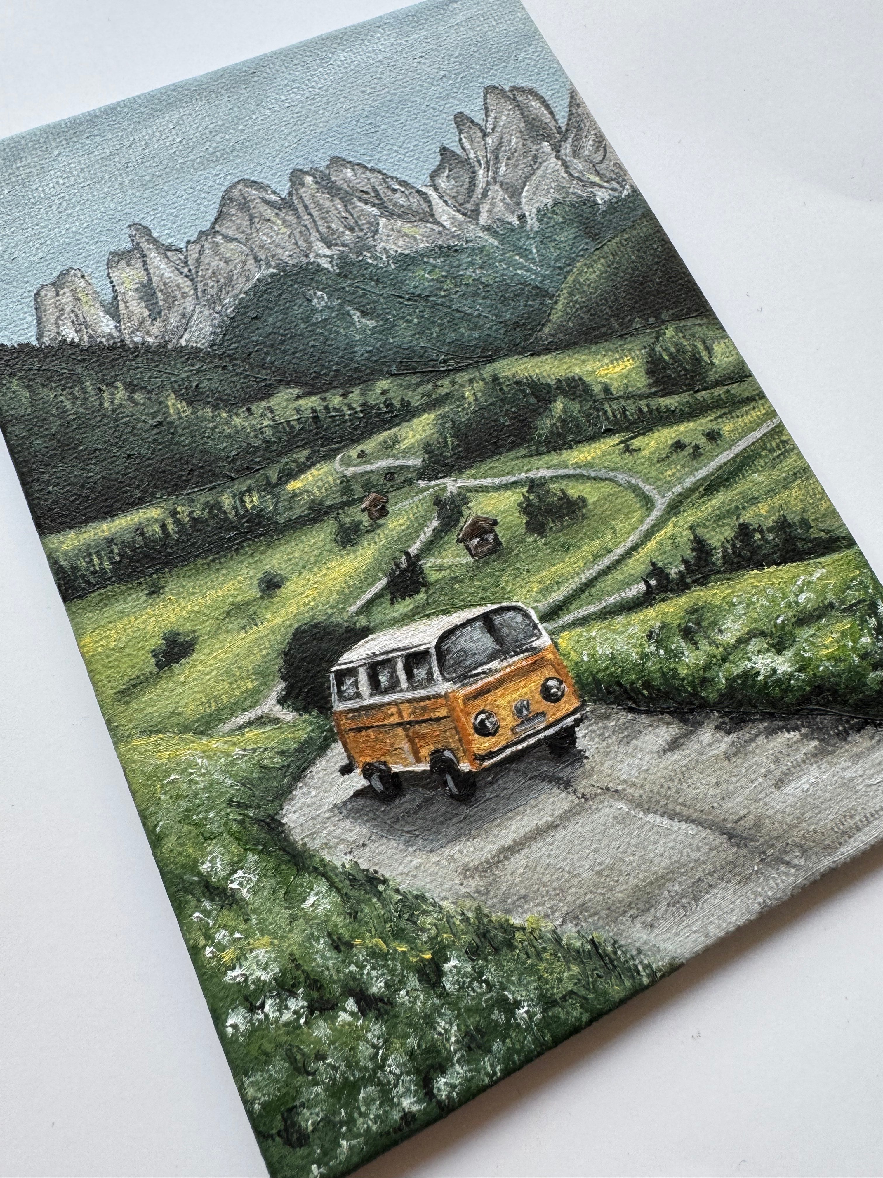 Dolomites, Italy #oiltober Day 23 - 10x15 cm