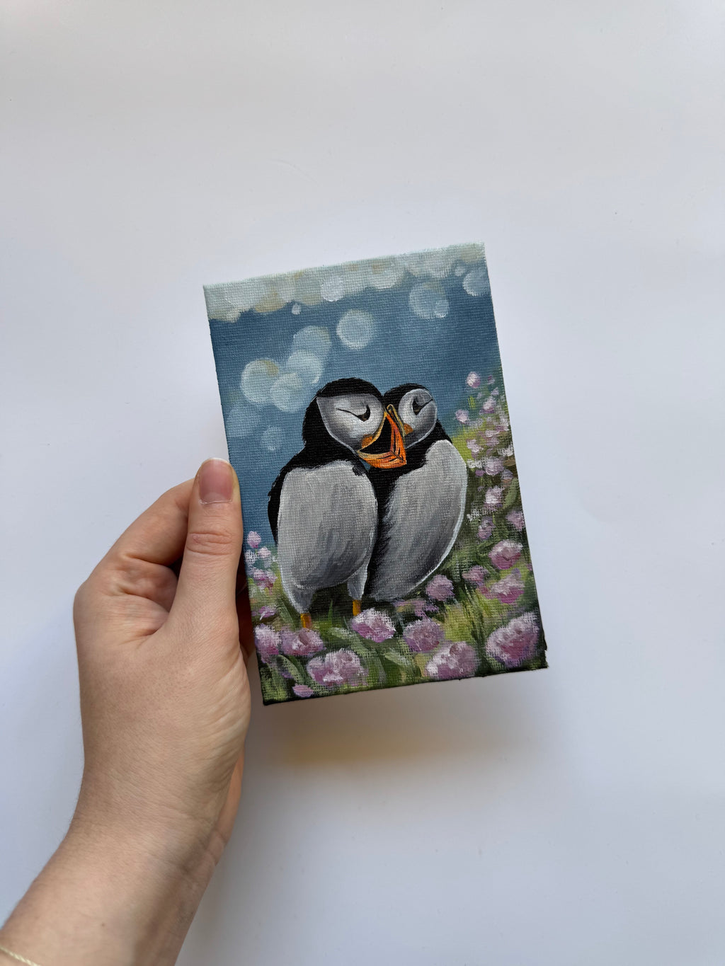 Puffin Birds #oiltober2025 Day 27 - 10x15 cm