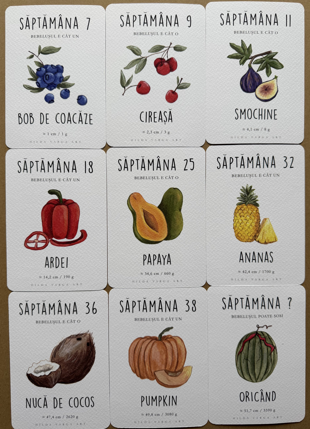 Pregnancy Milestone Cards (36 cards)
