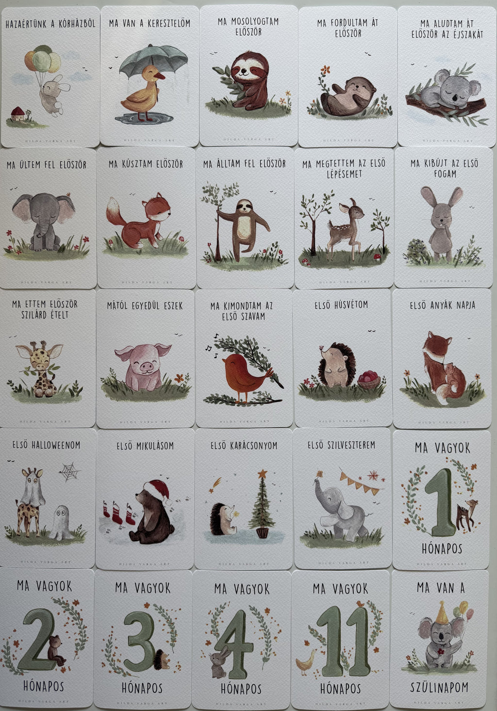 Gender Neutral Milestone Cards (32 cards)