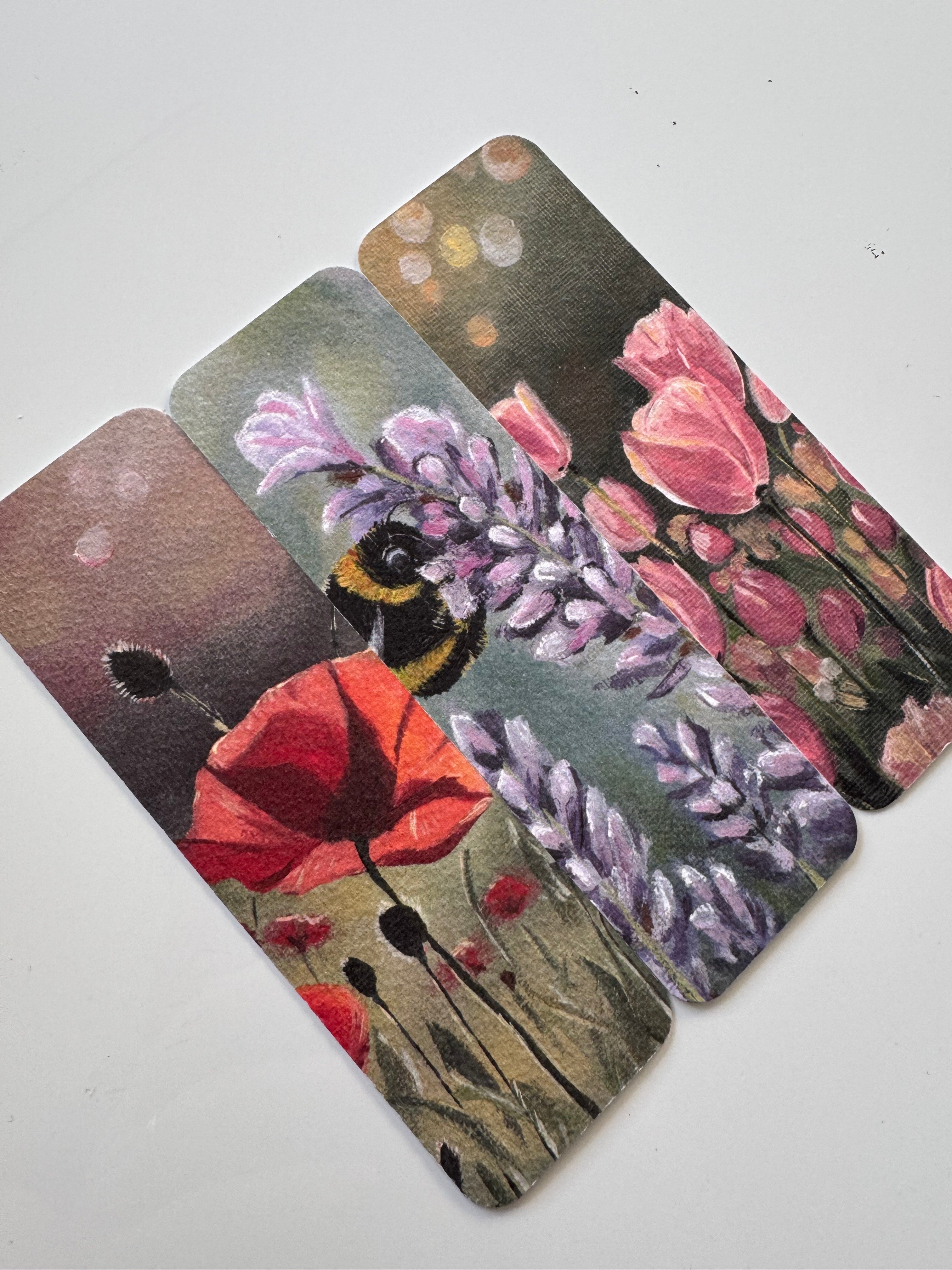 Floral #oiltober Bookmarks