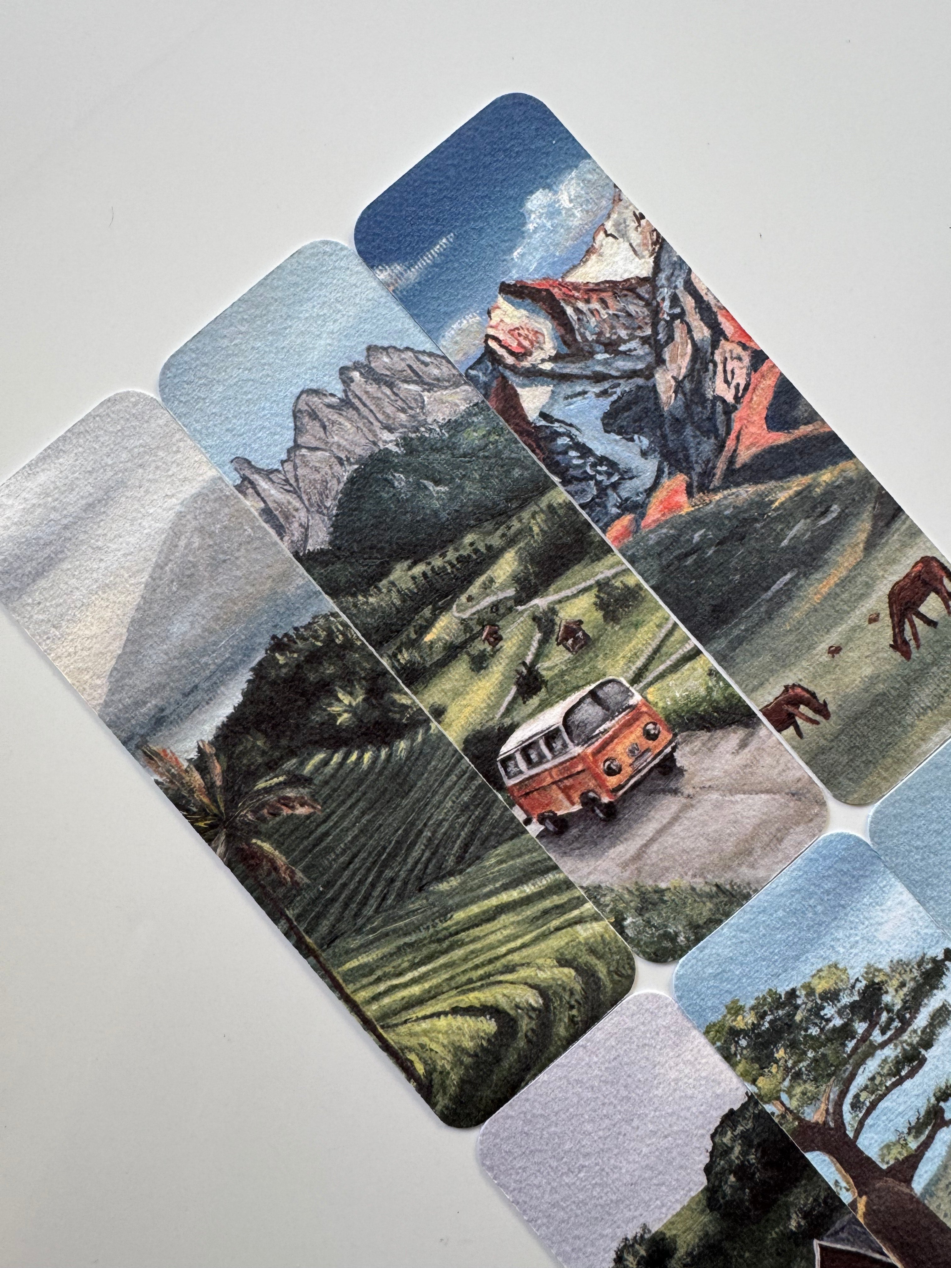 Hills and Mountains #oiltober Bookmarks